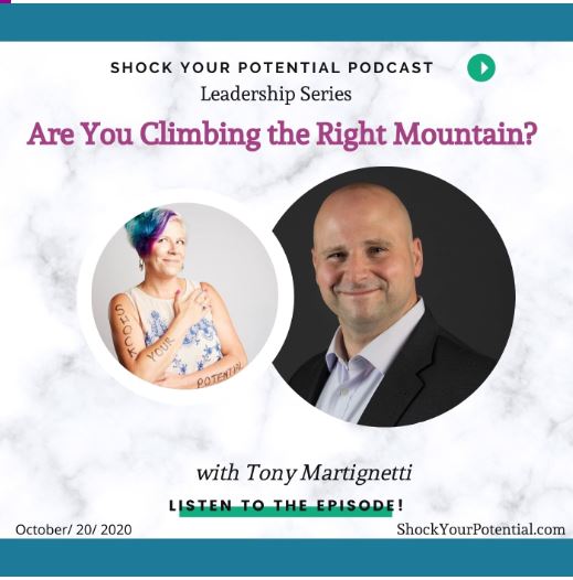 You are currently viewing Are You Climbing The Right Mountain – Tony Martignetti